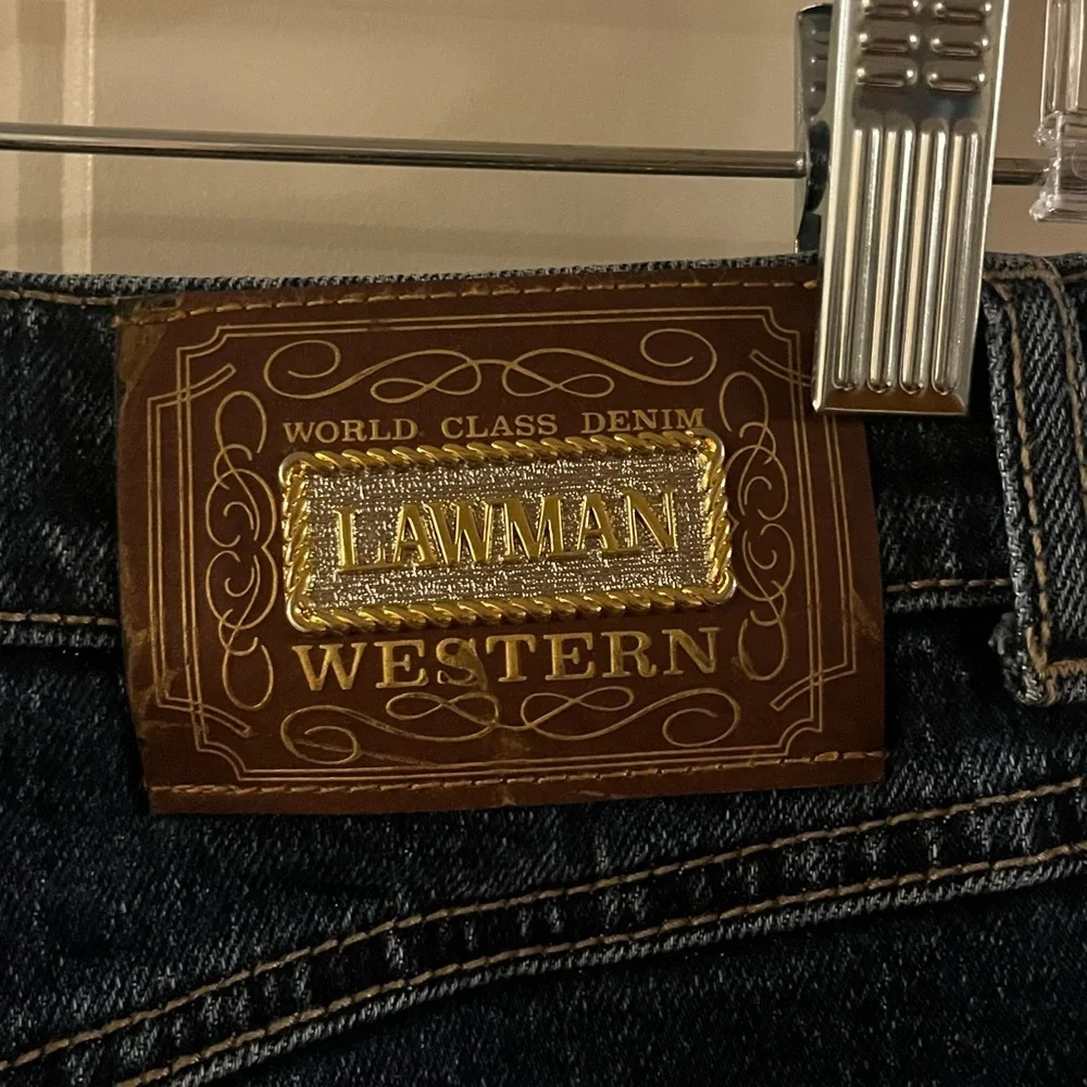 Vintage Lawman  Western Jeans  chain design, size 7